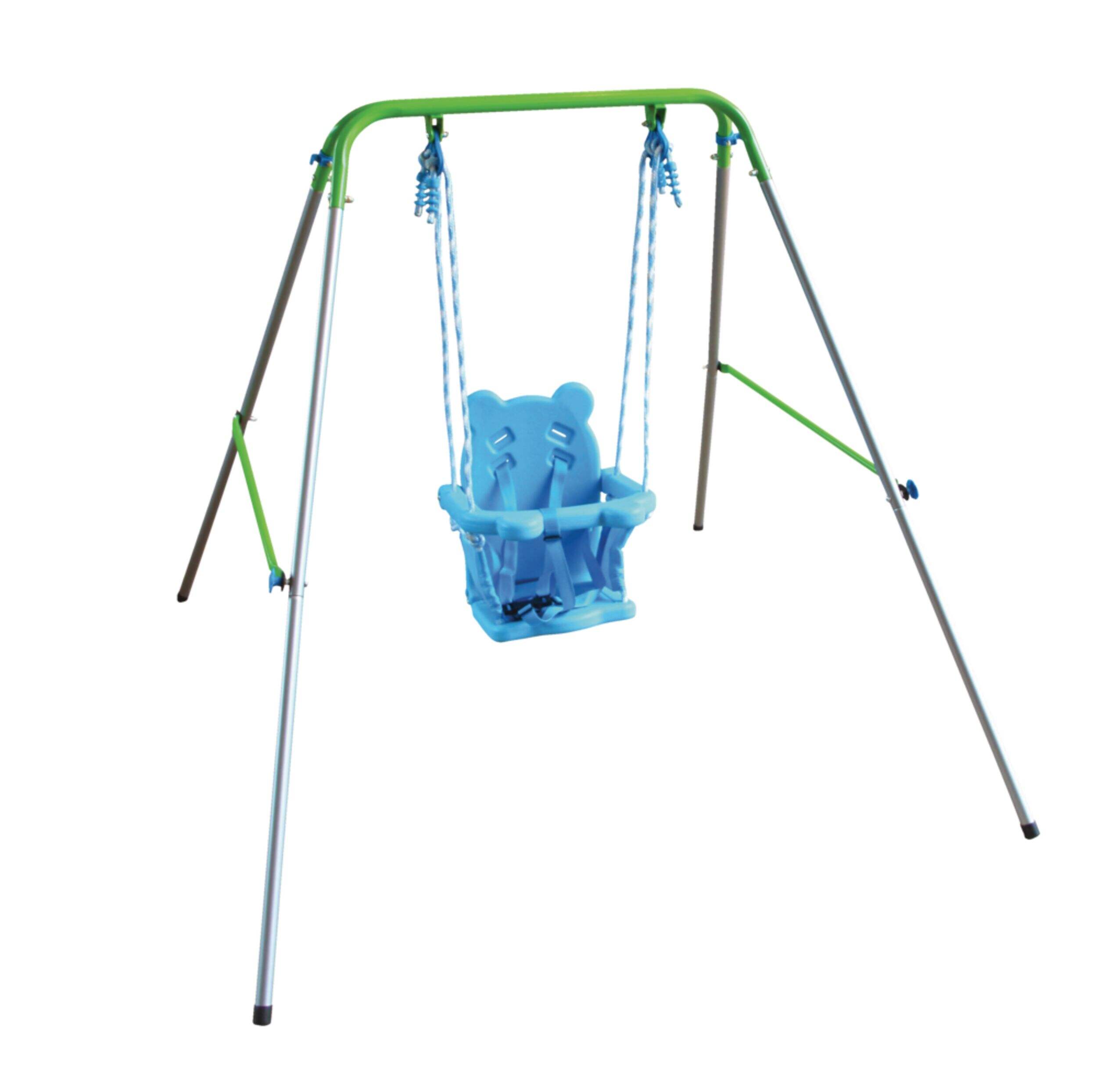 Balançoire pliable en métal et en acier Sportspower, 12 à 36 mois, capacité de 55 lb Front_Three_Fourths_Angled_Right