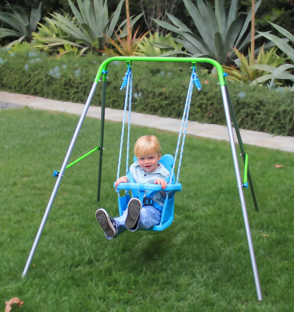 Sportspower Outdoor Foldable Metal Steel Swing Set Ages 12 36 Months   Baby Metal Swingset Db8a3d09 6a59 46aa Ae75 B0d9f359f775 