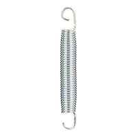 JumpTek Outdoor Zinc Plated Rust Resistant Trampoline Replacement Springs, 6.5-in Front_Flat