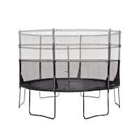 Plum® Space Zone II Telescopic Evolution Springsafe® Trampoline with Safety Enclosure and Cover, 12-ft, Ages 5+ Front_Flat