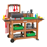 Big Backyard Wooden BBQ Play Station Front_Three_Fourths_Angled_Right