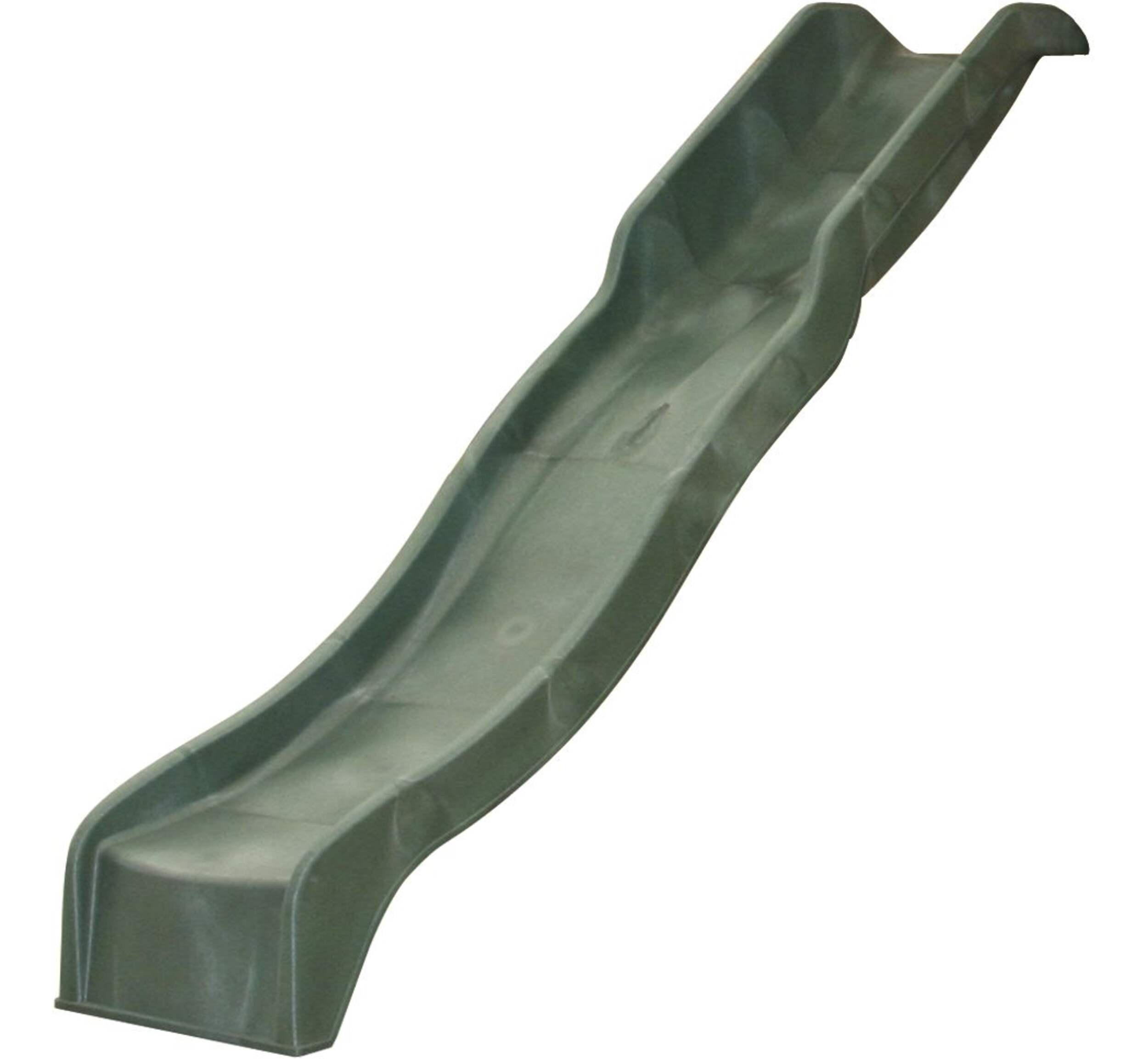 KidKraft Outdoor Plastic Wave Slide, Green, Ages 3 -10 Front_Three_Fourths_Angled_Left