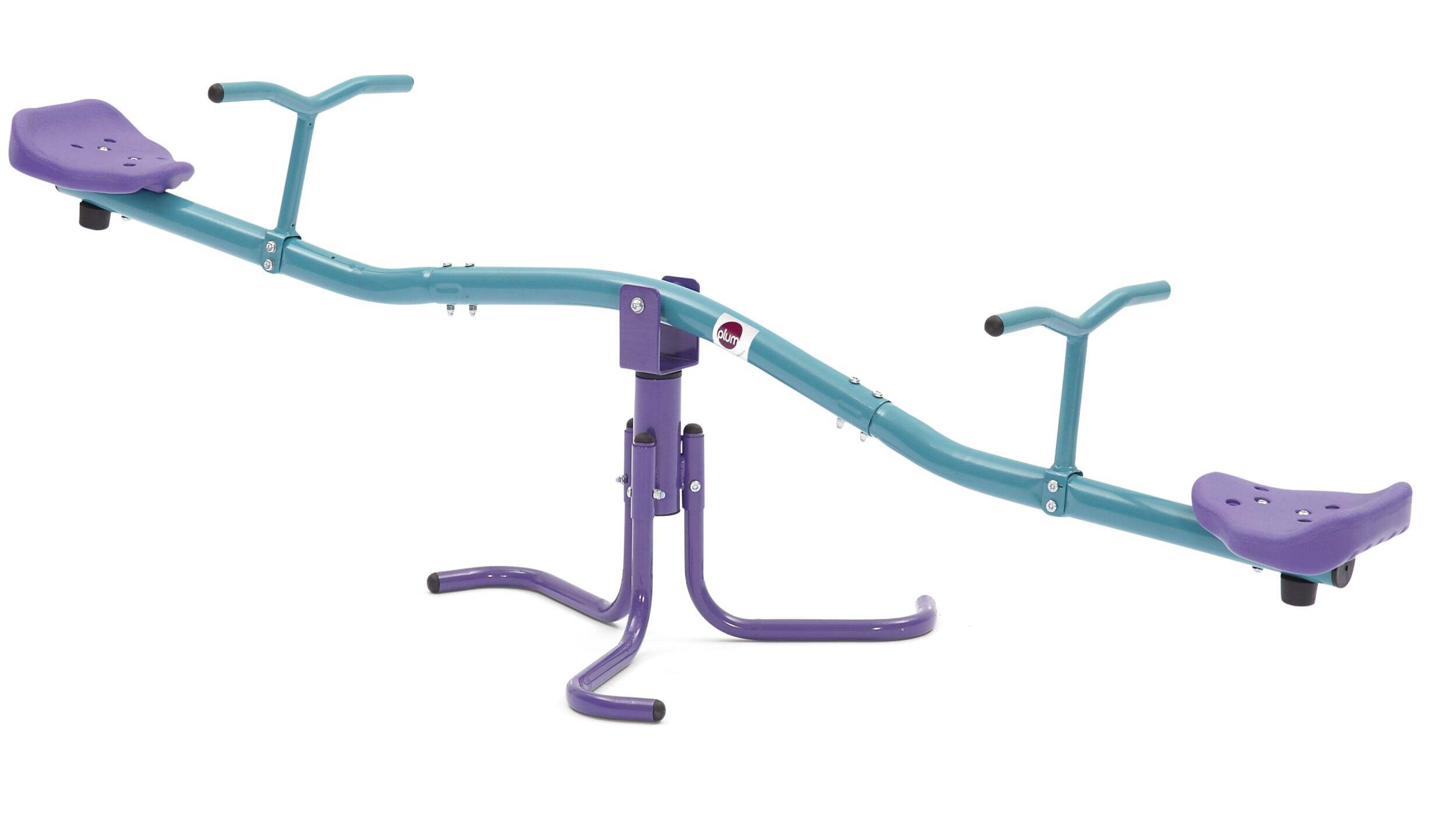 Plum® Outdoor 360° Rotating Metal See Saw with Rust Protection, Kids Ages 3+ Front_Angled_Left