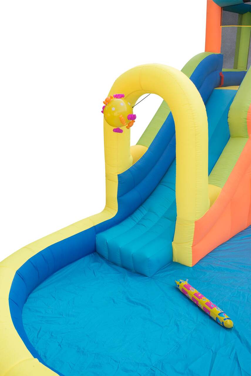 Bouncer Outdoor Inflatable Ball Pit, Detachable Slide Bouncer, 5.4-ft, Kids  Ages 1+