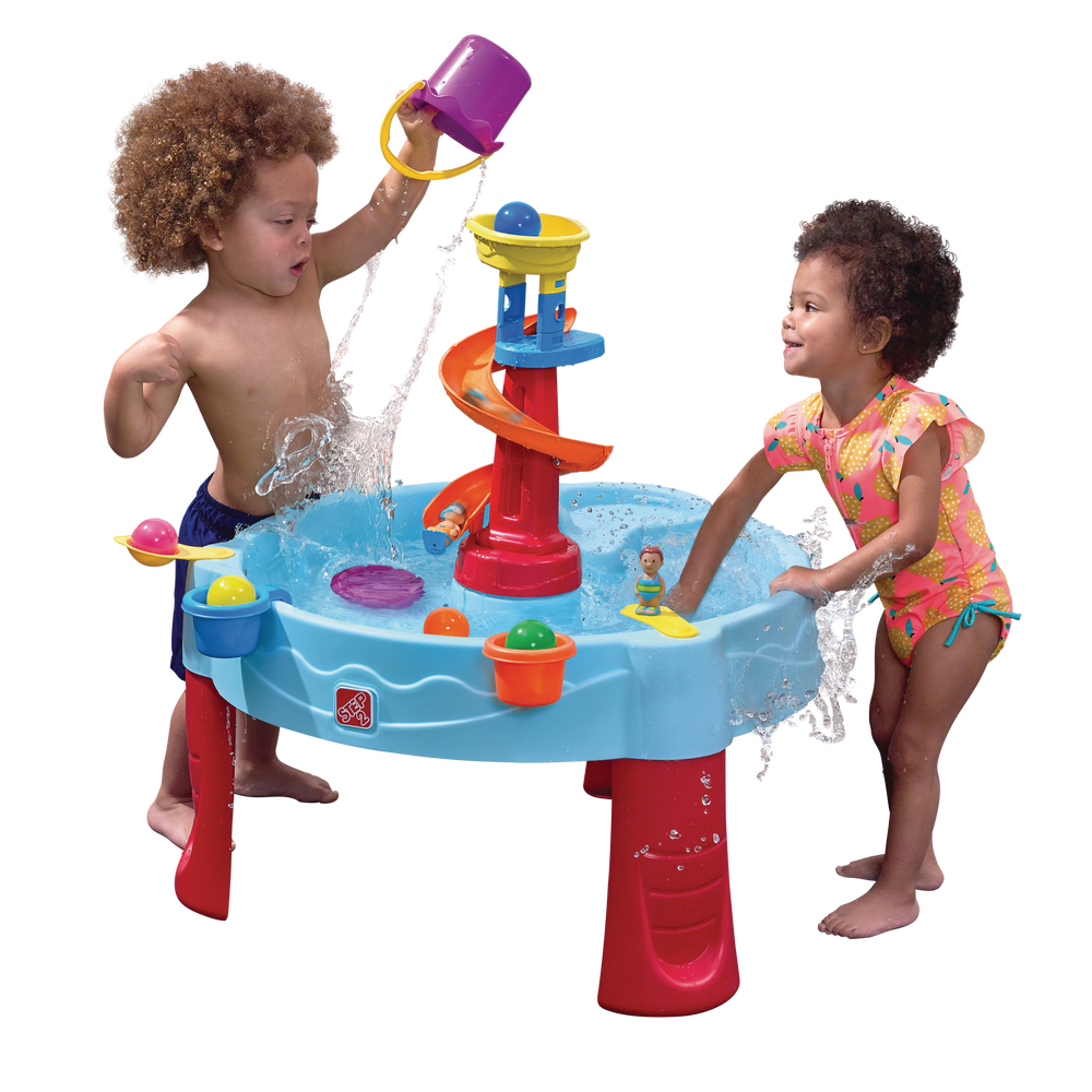 Step2 Outdoor Portable Spiral Slide Water Table, Kids Ages 2