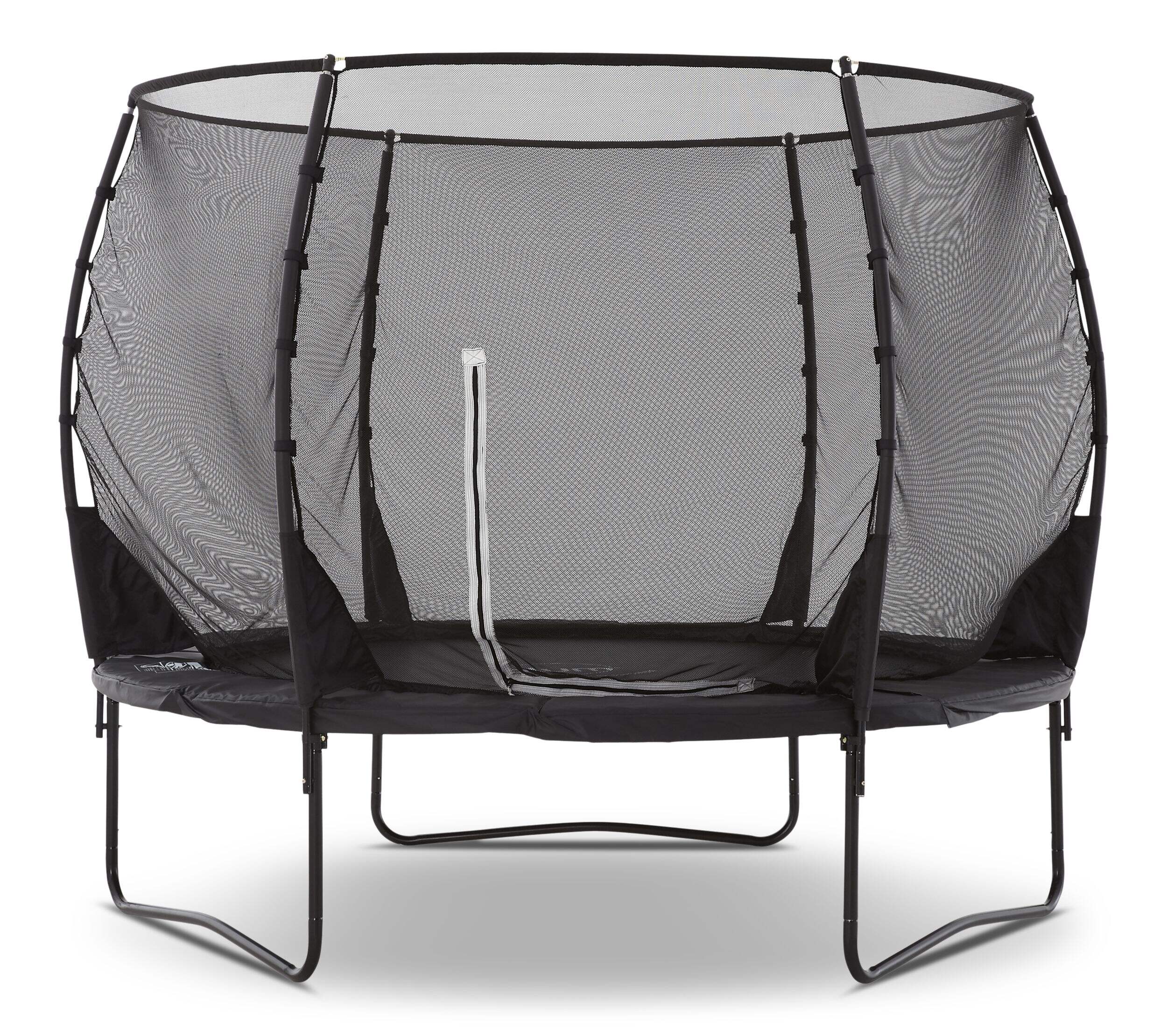 Trampoline d'extérieur Plum Magnitude Springsafe avec pare-soleil, filet de sécurité et housse, 10 pi, 6 ans et plus Front_Flat