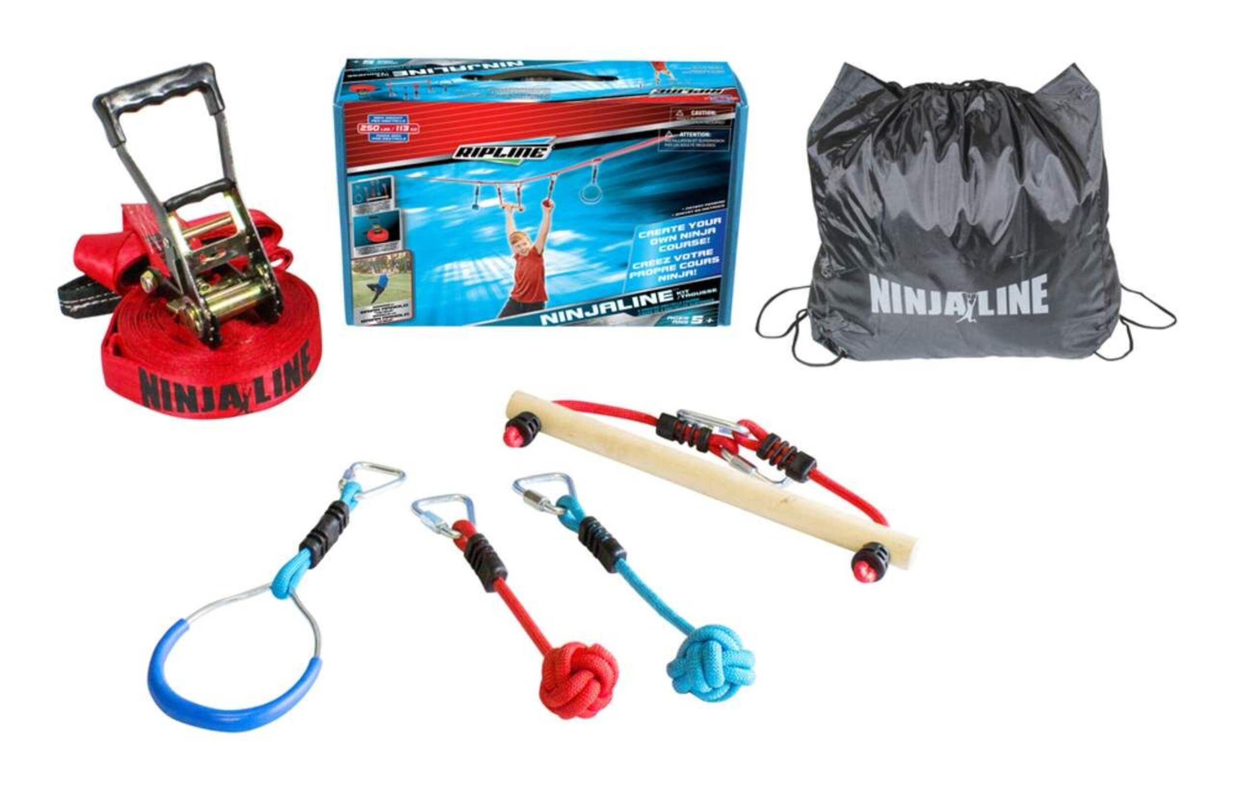 Ripline Outdoor Ninja Obstacle Starter Kit, For Ages 5+ Composite_or_Mixed
