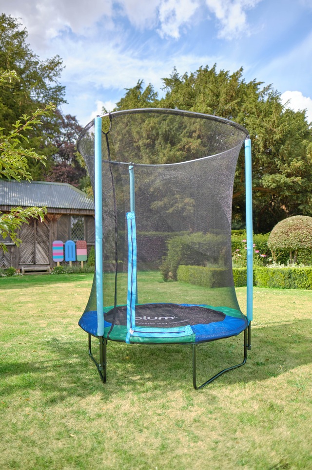 Plum® Junior Reversible Outdoor Trampoline with Safety Enclosure, 4.5