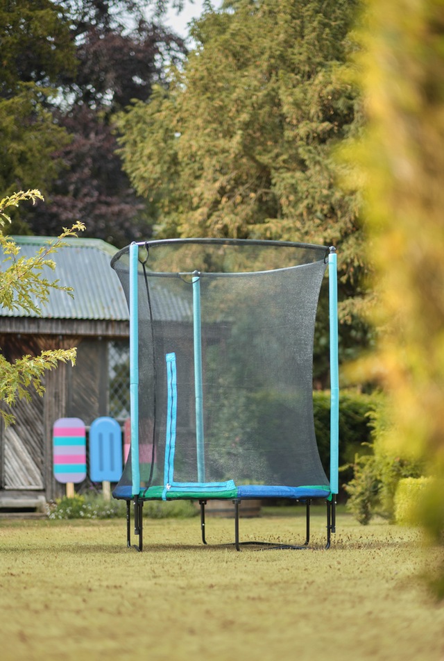 Plum® Junior Reversible Outdoor Trampoline with Safety Enclosure, 4.5