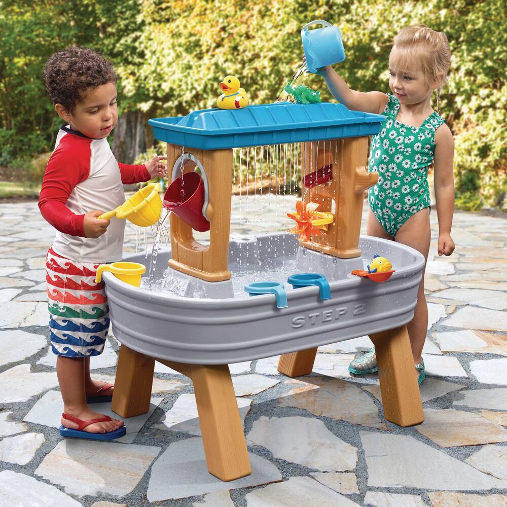 Step 2 Outdoor Portable Kids Water Table With Play Accessories 4 Pc   Step2 Signature Rain Shower Water Table C212f1c3 Ad1b 4993 8605 4154a5ed2e3a 