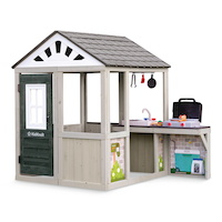 Maisonnette de patio en bois KidKraft avec 11 aliments de jeu, pour les enfants et les parents