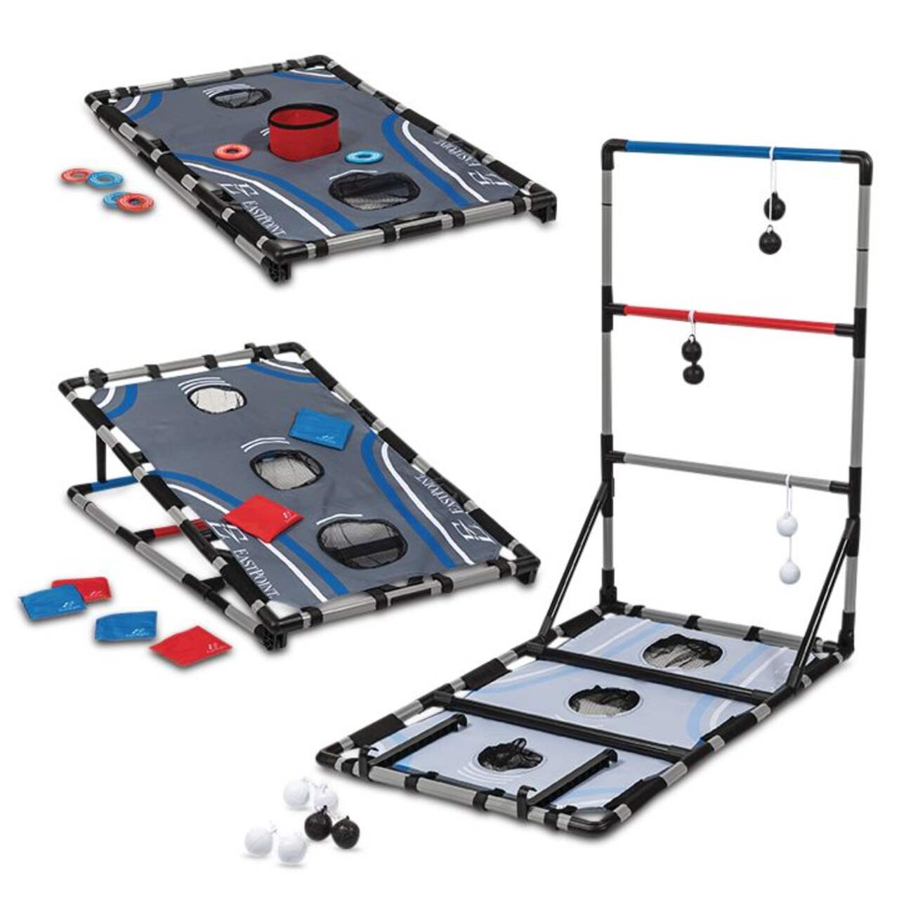 Outbound Portable All-Weather 3-in-1 Tailgate Combo Game with Play  Accessories, All Ages