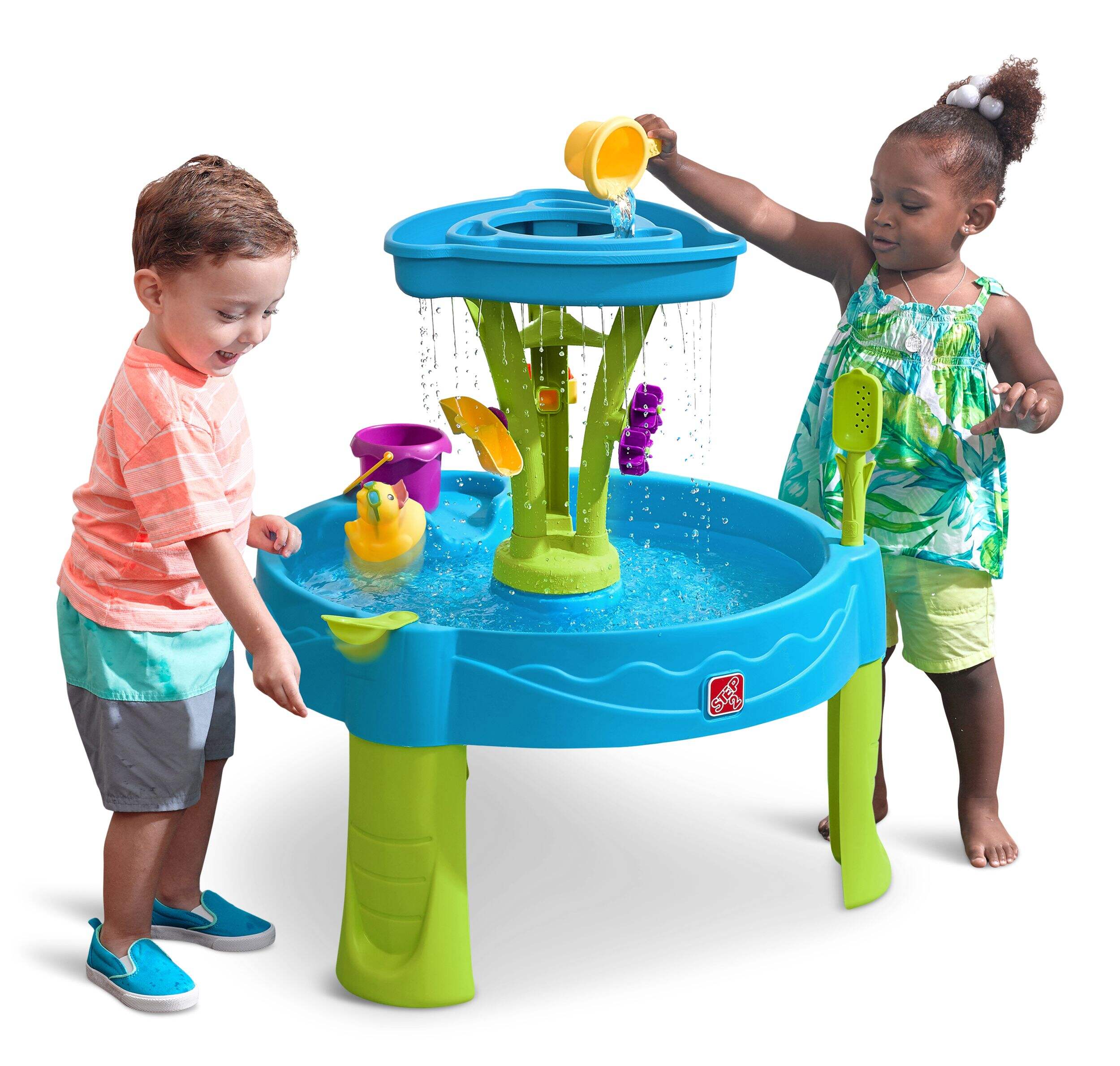 Step 2 Summer Showers Water Table with Accessories, Ages 1.5+ Front_Three_Fourths_Angled_Right