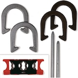 Rec-Tek Horseshoe Game with Carry Case, Rust-Resistant Composite_or_Mixed