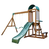 KidKraft Wilderness Swing Set Front_Angled_Left