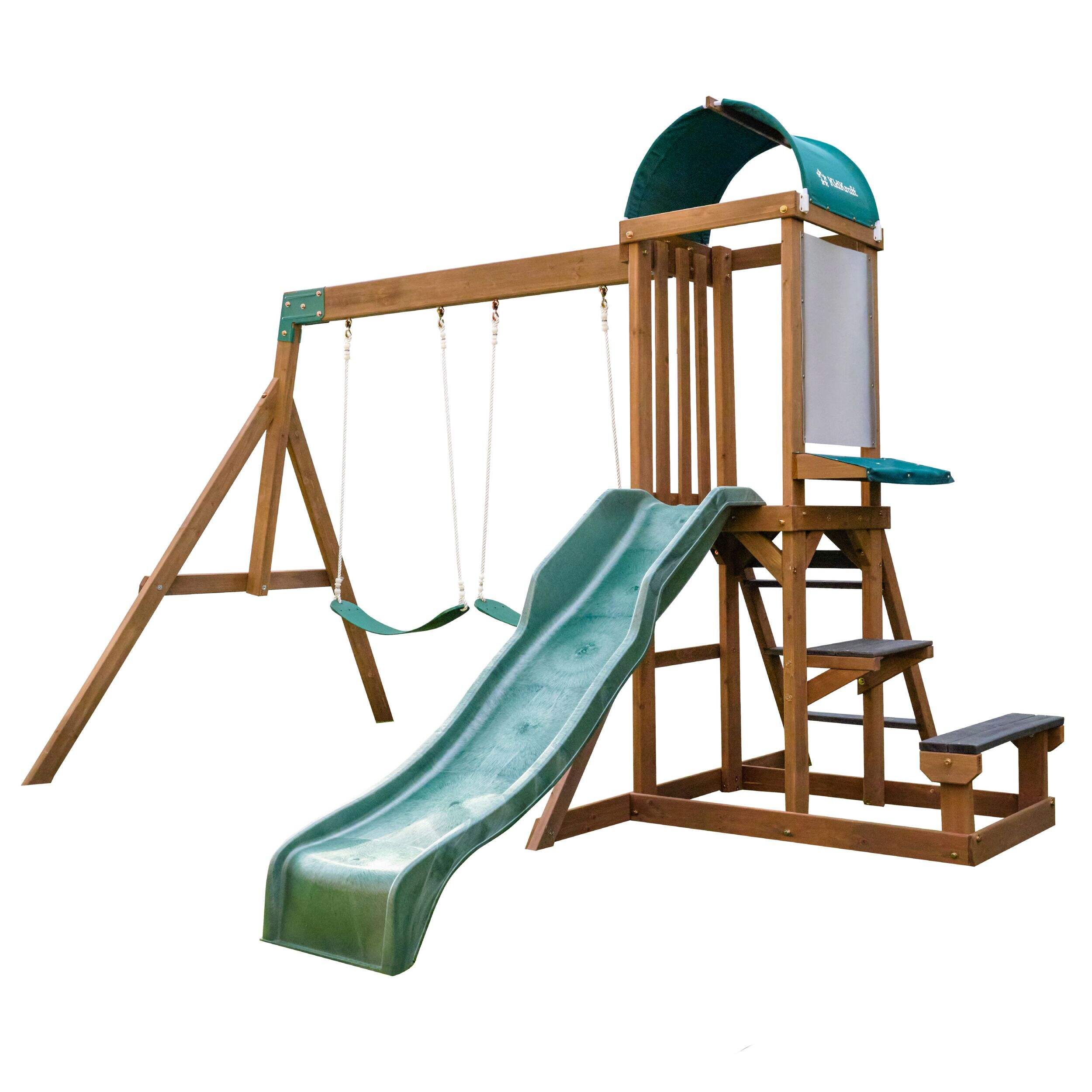 KidKraft Wilderness Swing Set Front_Angled_Left