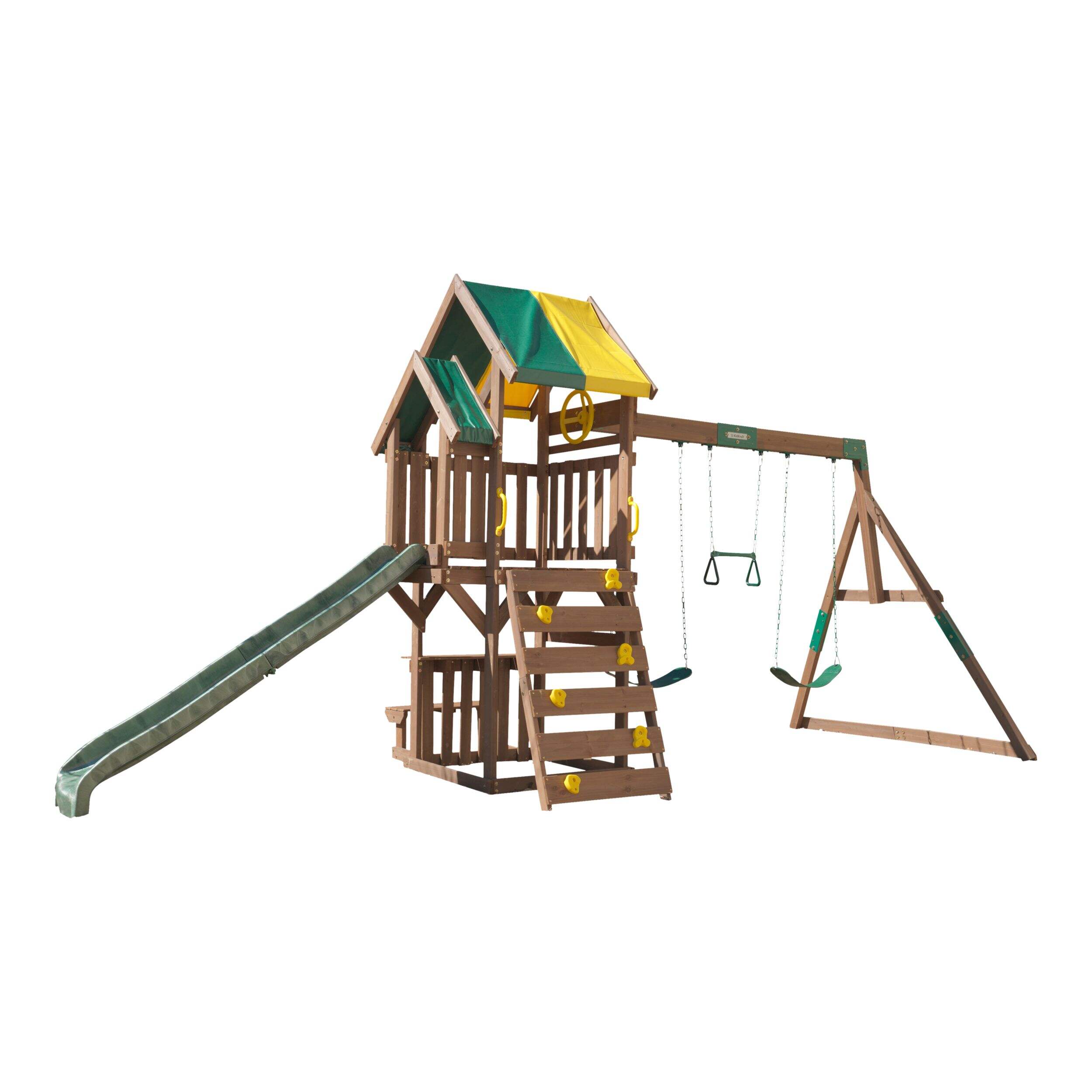 Ensemble de balançoire KidKraft Arbour Crest Front_Three_Fourths_Angled_Right