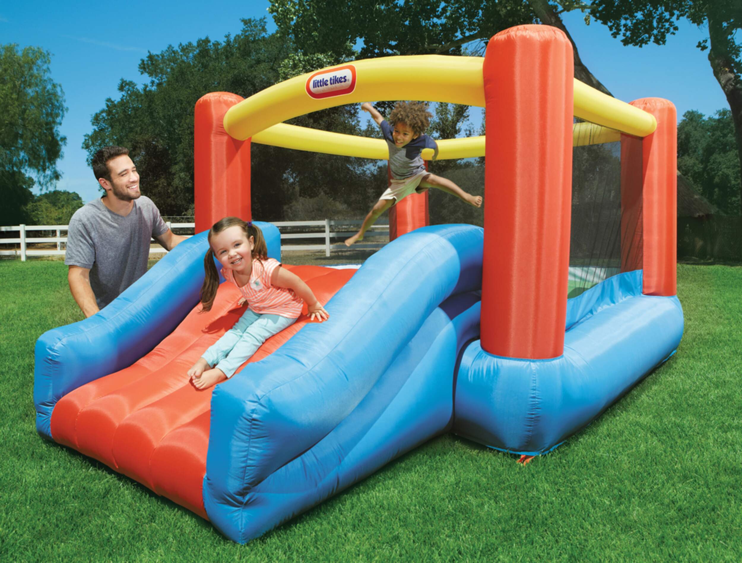 Little Tikes Junior Jump N' Slide Bouncer, Ages 2-8 yrs Front_Angled_Left
