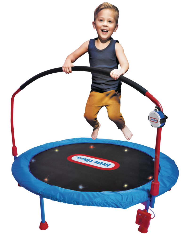 Little Tikes Portable Kids Lights & Music Trampoline, 4.5-ft, with Handle, Ages 5+ Canadian Tire