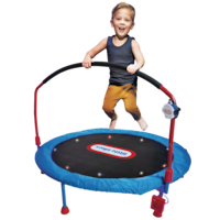 Little Tikes Portable Kids Lights & Music Trampoline, 4.5-ft, with Handle, Ages 5+ Front_Angled_Left