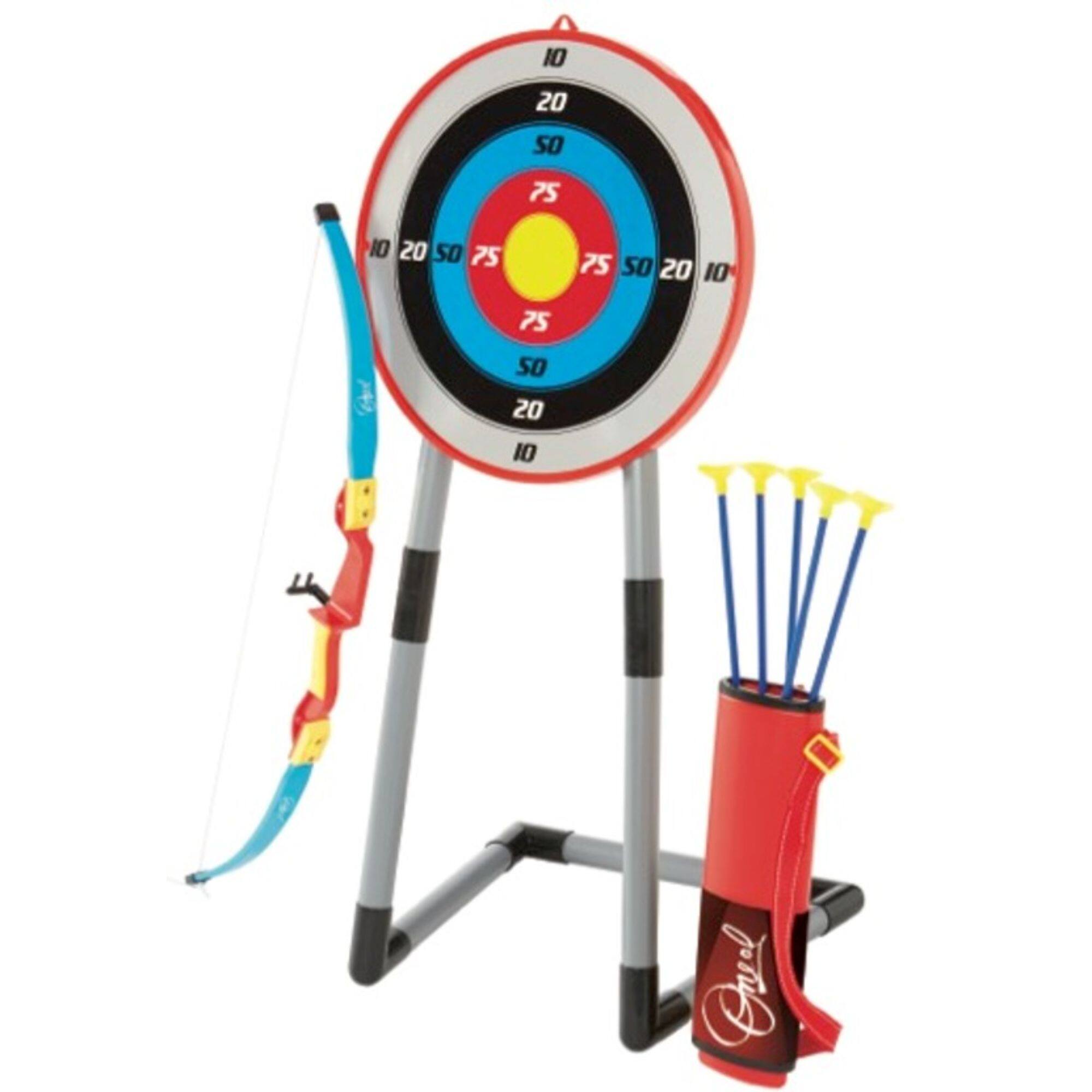NSG Sports Indoor/Outdoor Deluxe Archery Set with Freestanding Target &  Adjustable Bow, Ages 6+