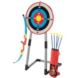 NSG Sports Indoor/Outdoor Deluxe Archery Set with Freestanding Target & Adjustable Bow,  Ages 6+ Front_Three_Fourths_Angled_Left