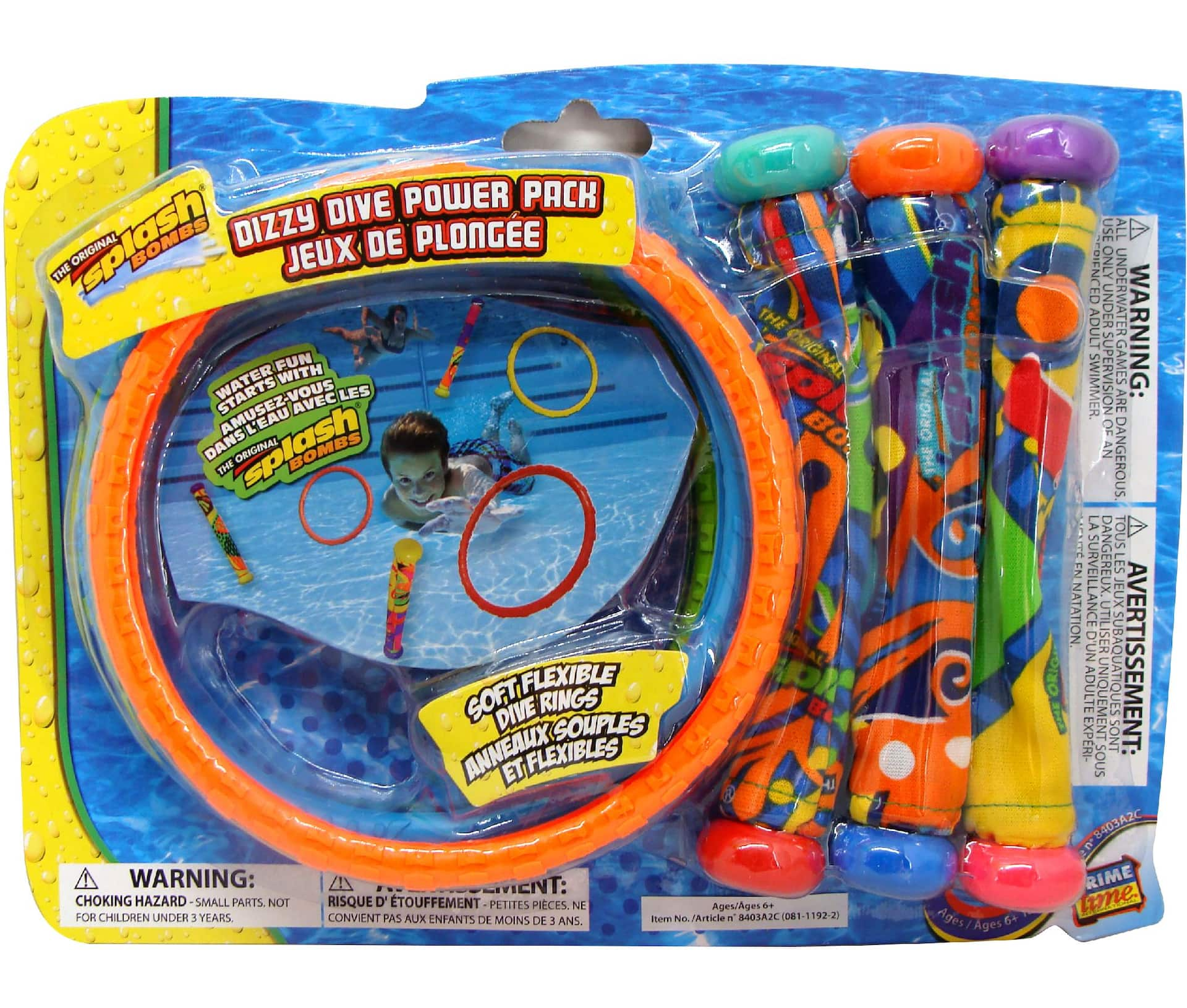 Splash Bombs Dizzy Dive Power Pack Flexible Pool Kids Dive Rings