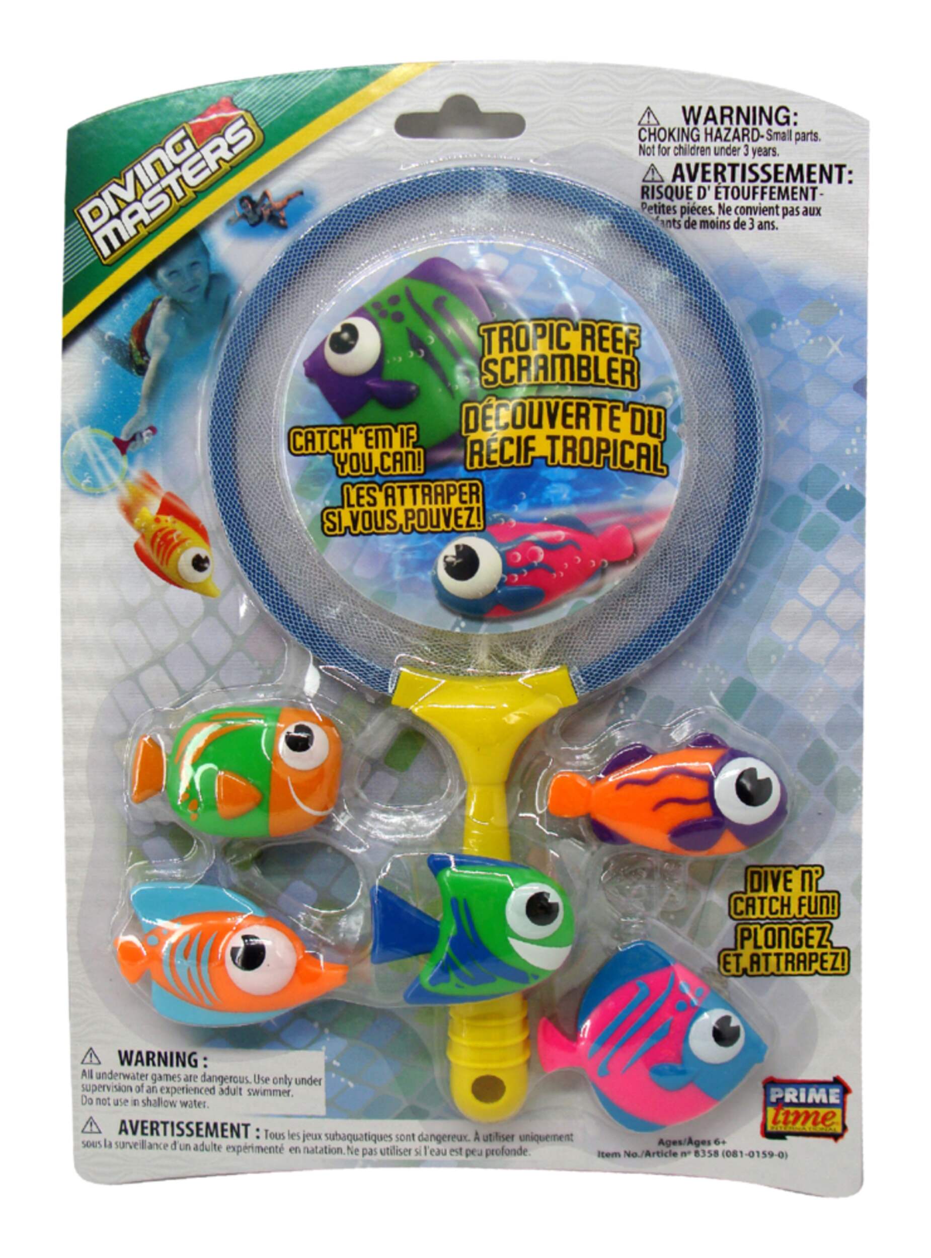 Diving Masters Tropic Reef Scramble Underwater Diving Pool Kids' Collection Game, Multi-Coloured, 6-pk, Ages 6+, for Beach/Pool Fun Activities Front_Flat