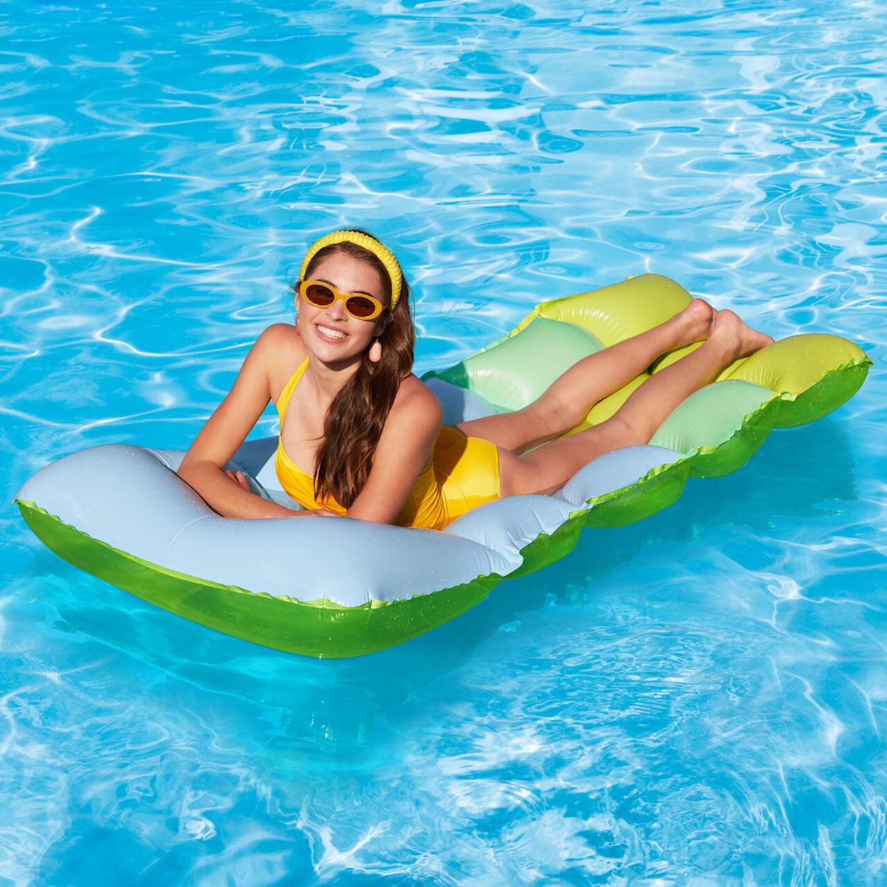 Funsicle Cloud Escape Inflatable Pool/Water Float, Blue, 72-in x 32-in