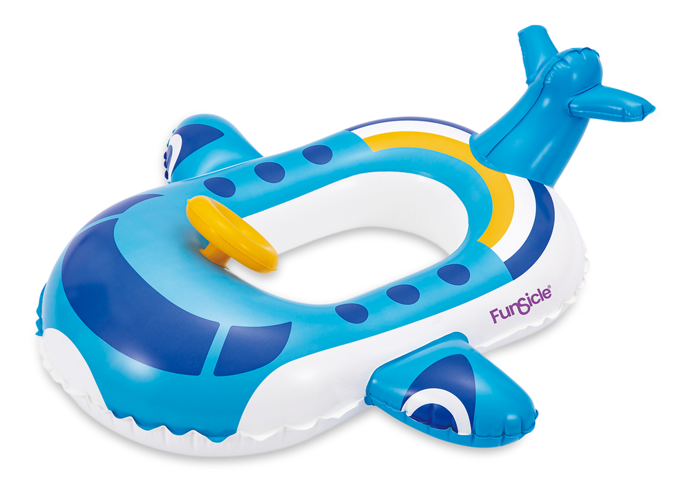 Funsicle Go Float Jet Inflatable RideOn Water/Pool Float, Blue, 37in