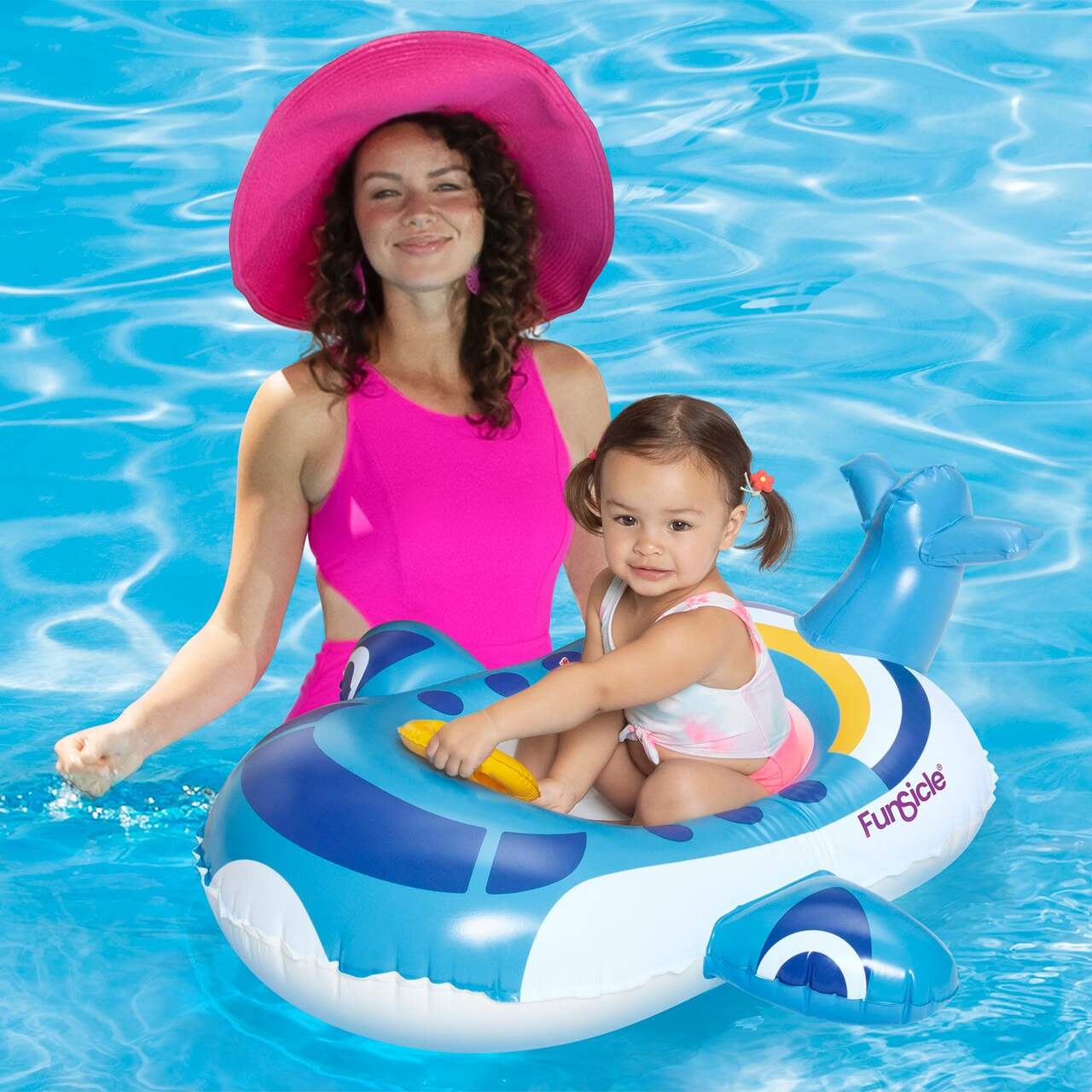Stella & Finn Inflatable Round Pool Swim Tube, 40 x 10-in, Assorted Colours