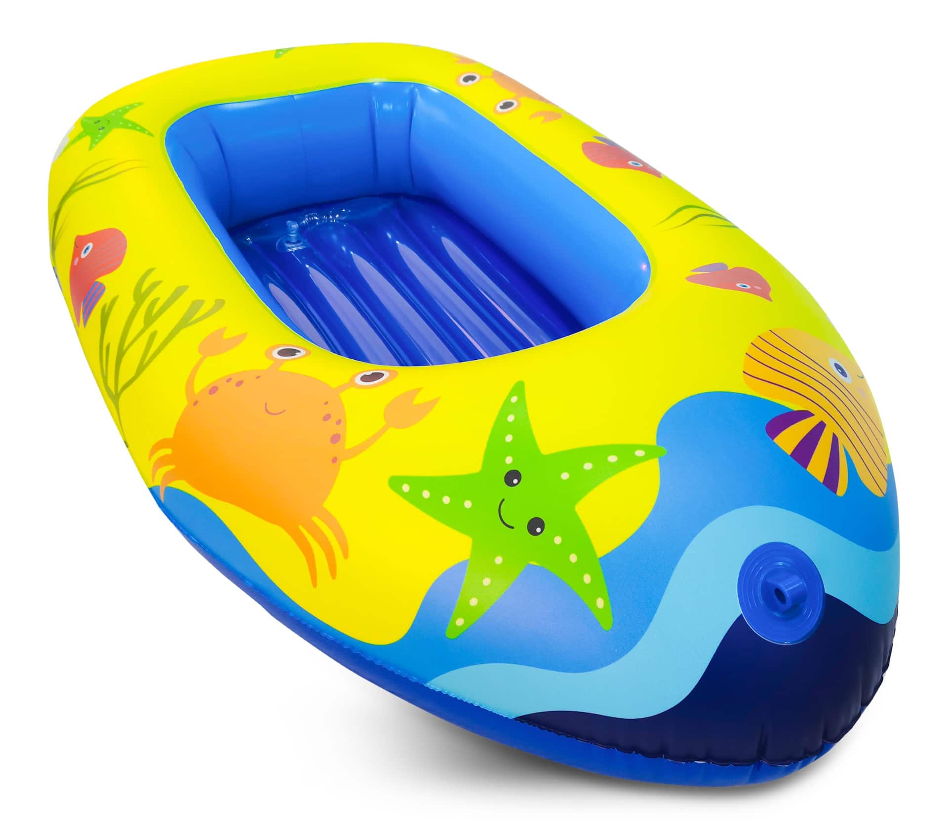Stella & Finn Kids' Inflatable Lightweight Pool Beach Water Boat, 44 x  27.5-in