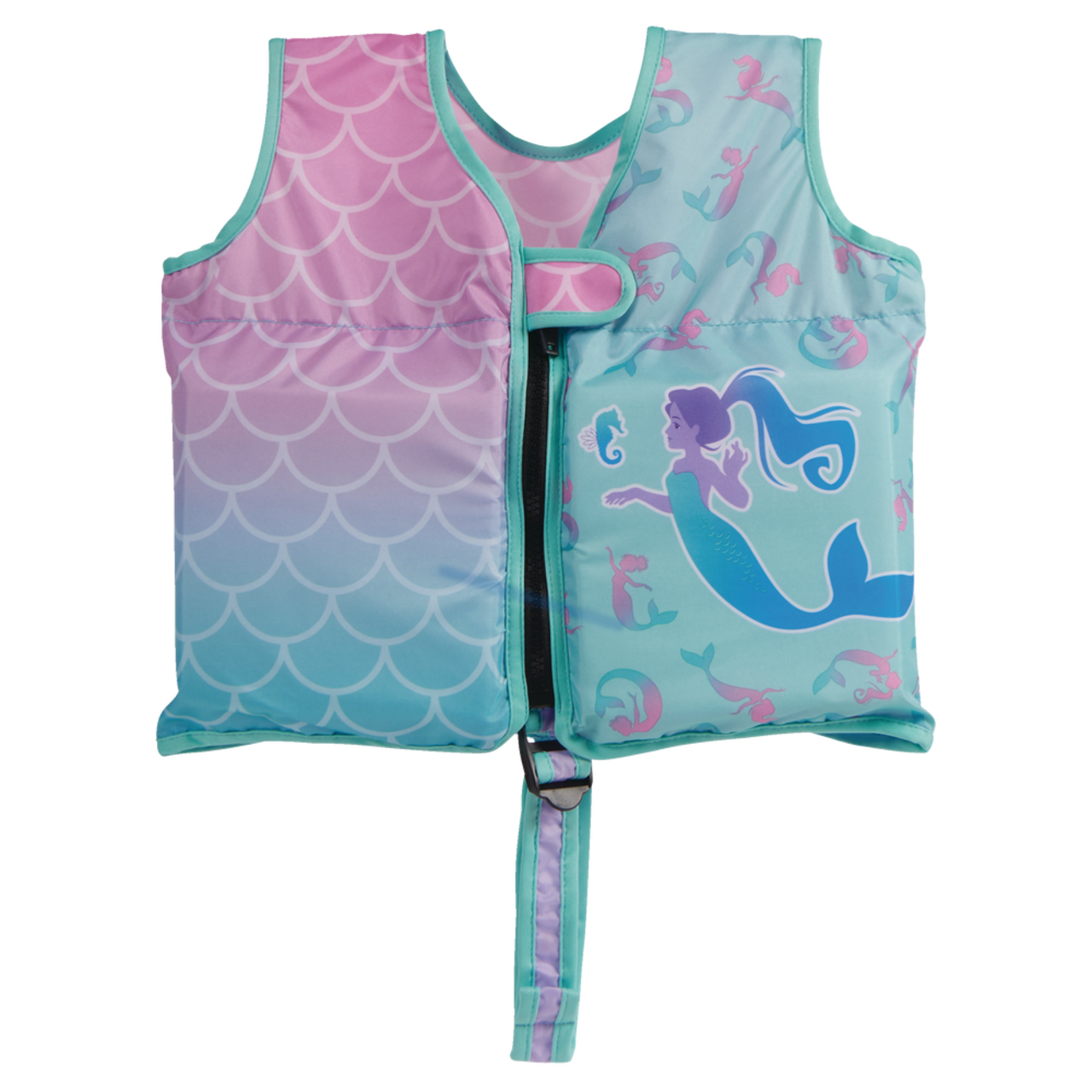 Swimways Kids' UPF 50+ Sun Protected Swim Vest, Mermaid Design, Ages 2+