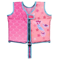 Swimways Kids' UPF 50+ Sun Protected Swim Vest, Mermaid Design, Ages 2+ Front_Flat
