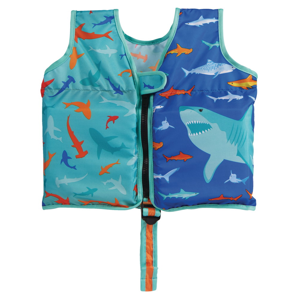 Speedo Infant Life Jacket Vest Kids Under 30Lbs Blue w/ Fish
