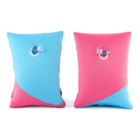 Swimways Swimmies Fabric-Covered Kids' Arm Floats, Swim Aid, Blue, Ages 3+ Front_Flat