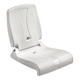 Step 2 Lightweight Pool Flip Seat, Ergonomic, Plastic, White Front_Three_Fourths_Angled_Right