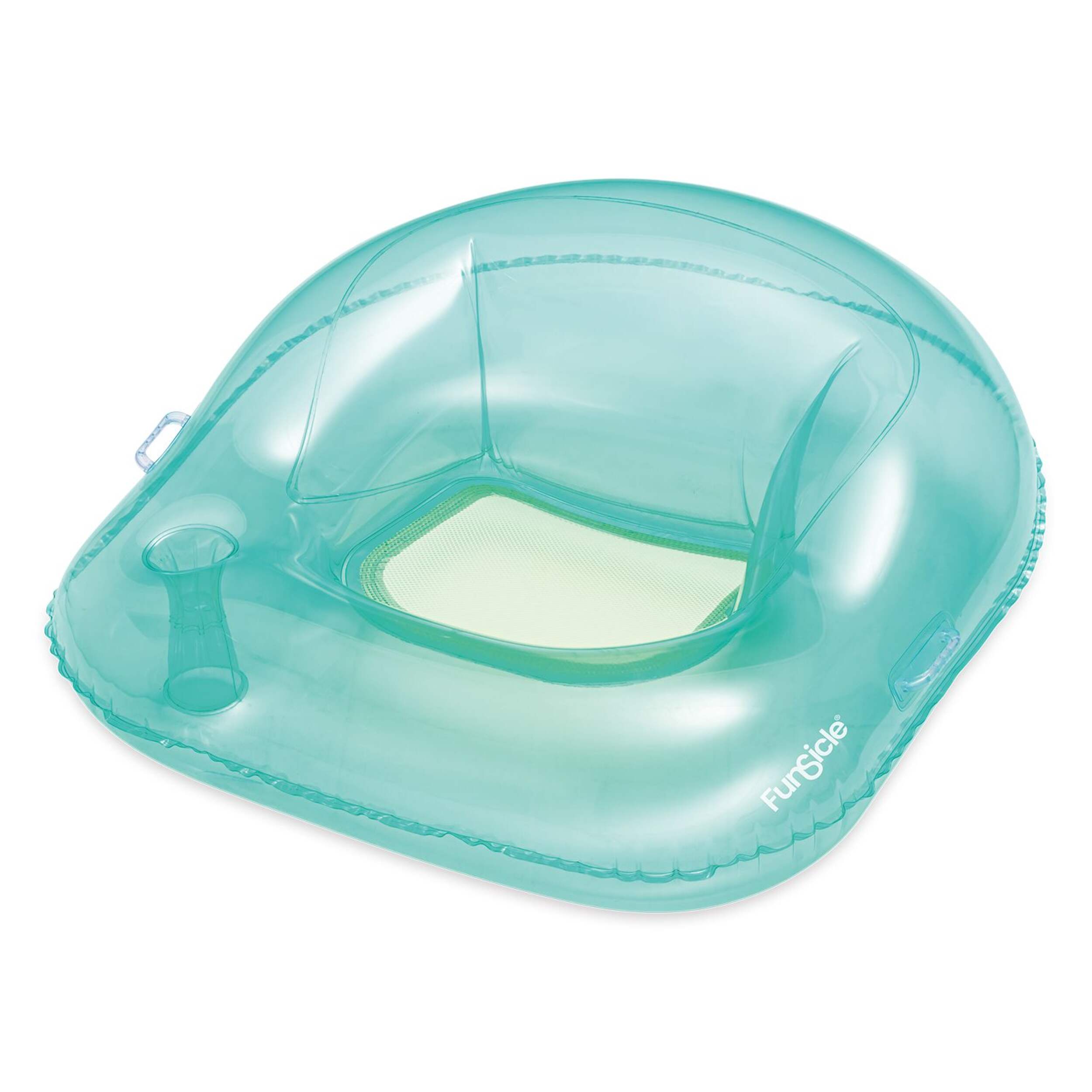 Funsicle Mesh Bubble Sofa, Lagoon Blue, Leak-proof, Ages 14+ Front_Three_Fourths_Angled_Left