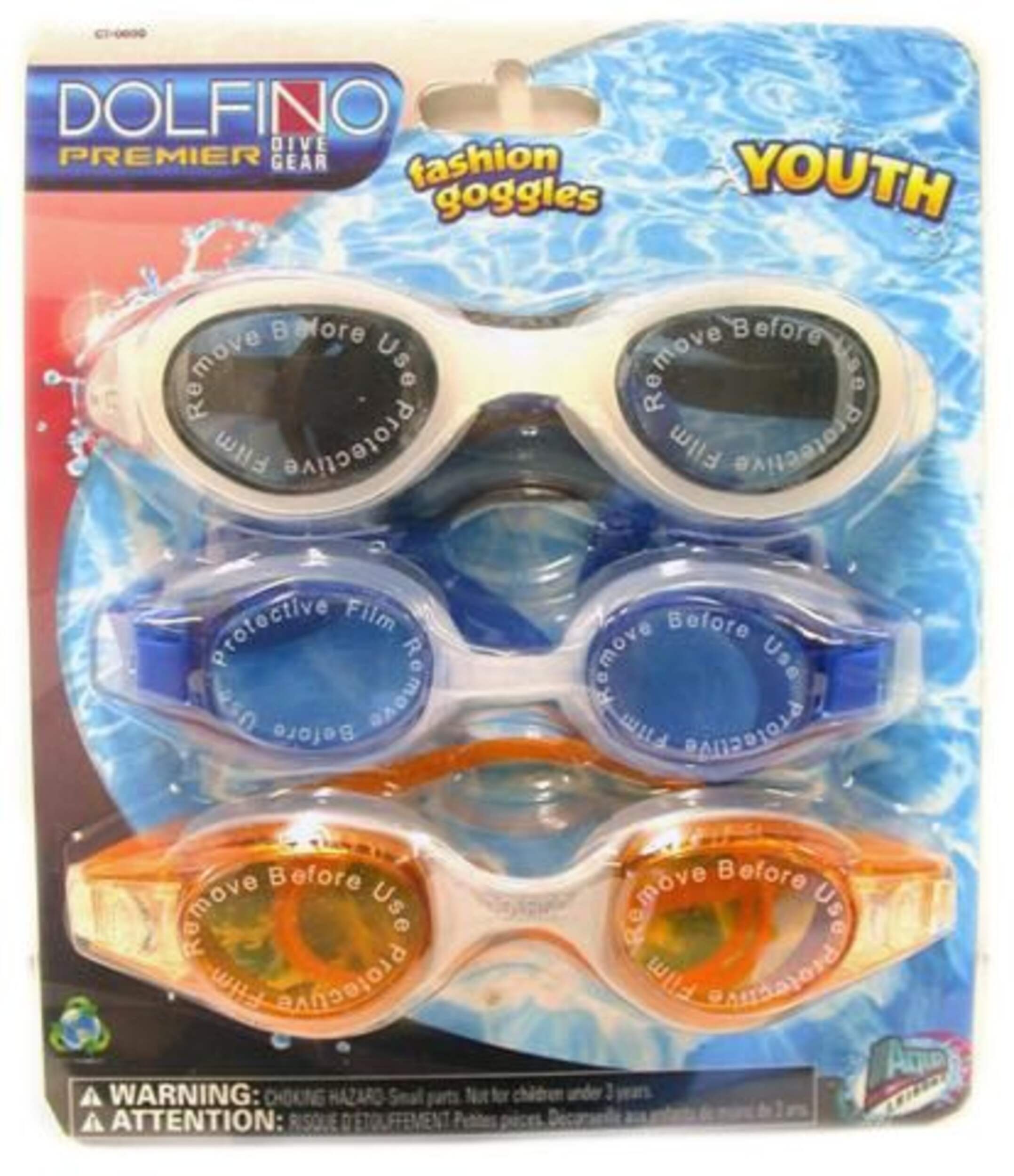 Youth Goggles, 3-Pk Front_Flat