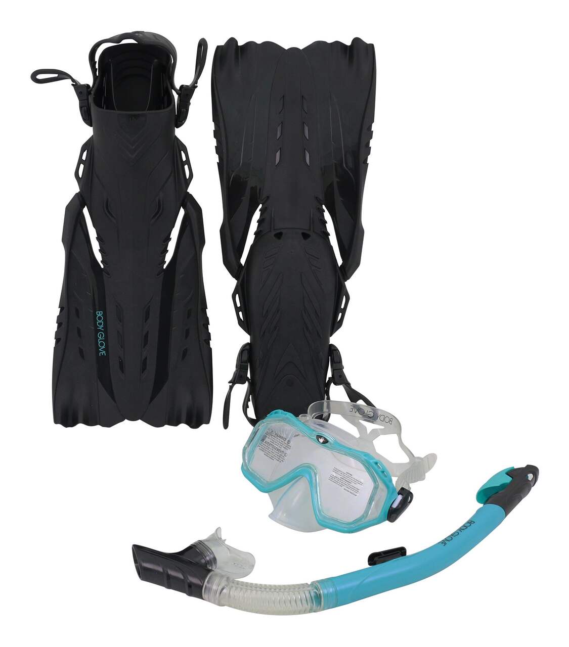 Ensemble avec masque et tuba pour adultes Body Glove avec support GoPro et  sac en filet