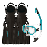 Body Glove Predator Purge Adult Snorkeling Set, Mask, Snorkel & Fins Included, Assorted
