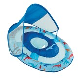 Flotteur de piscine/d'eau à ressort avec auvent amovible Swimways pour bébés, motif de requin, 9 à 24 mois Front_Three_Fourths_Angled_Right