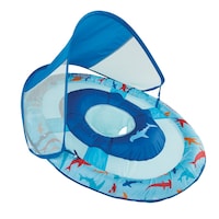 Swimways Sun Canopy Inflatable Baby Spring Float for Kids 9-24 Months, Shark Design