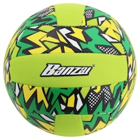 "Banzai" Aqua Inflatable Wet or Dry Volley Ball Toy, Multi-Coloured, Ages 5+, for Beach/Pool Fun Activities