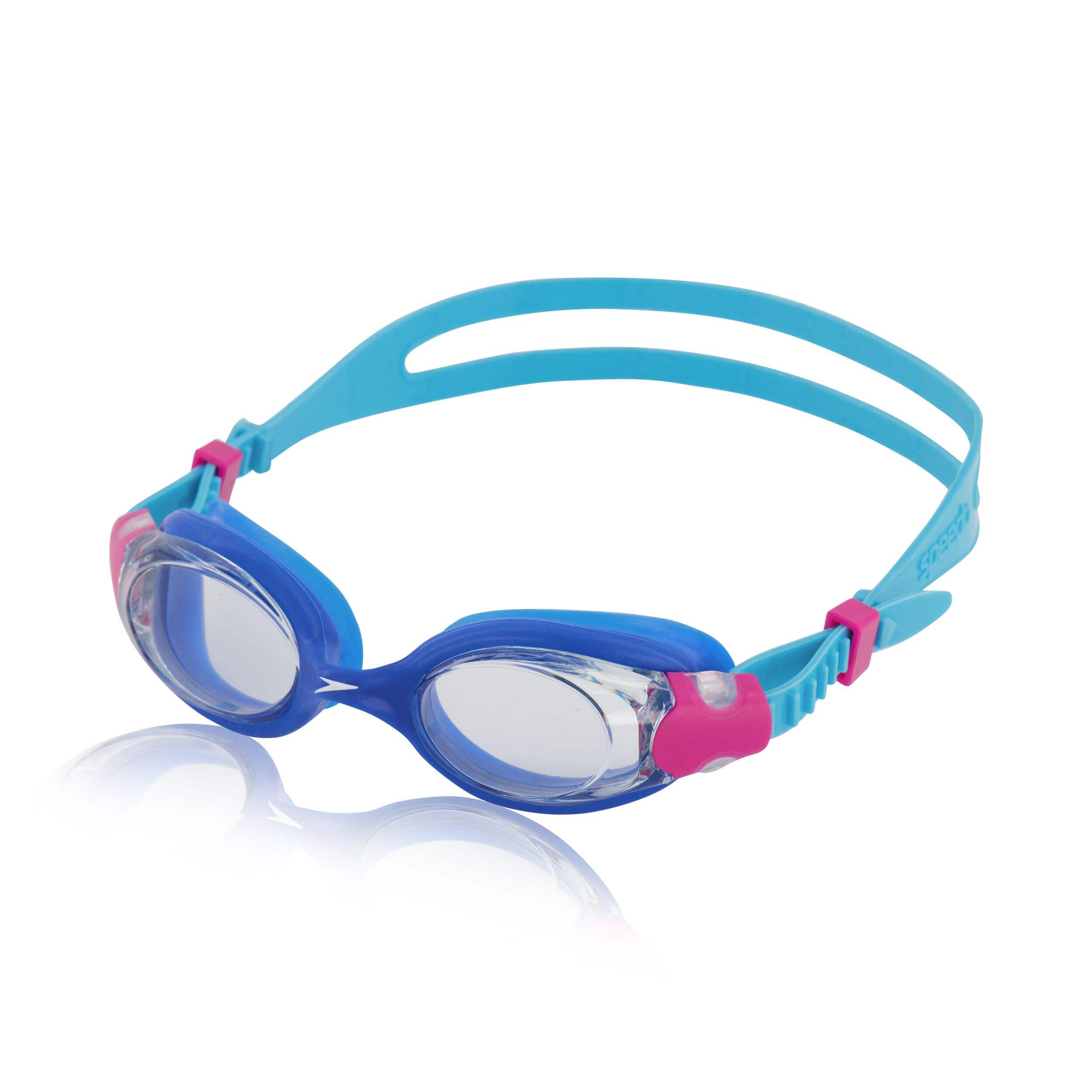Speedo Hydrofusion Anti-Fog UV-Protected Youth & Adult Swim Goggles Assorted Front_Three_Fourths_Angled_Left