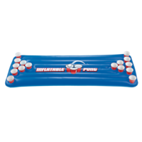 Inflatable Beer Pong Pool Game, Blue, 71-in, for Beach/Pool Fun Activities
