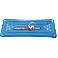 Inflatable Beer Pong Pool Game, Blue, 71-in, for Beach/Pool Fun Activities Overhead_Flat
