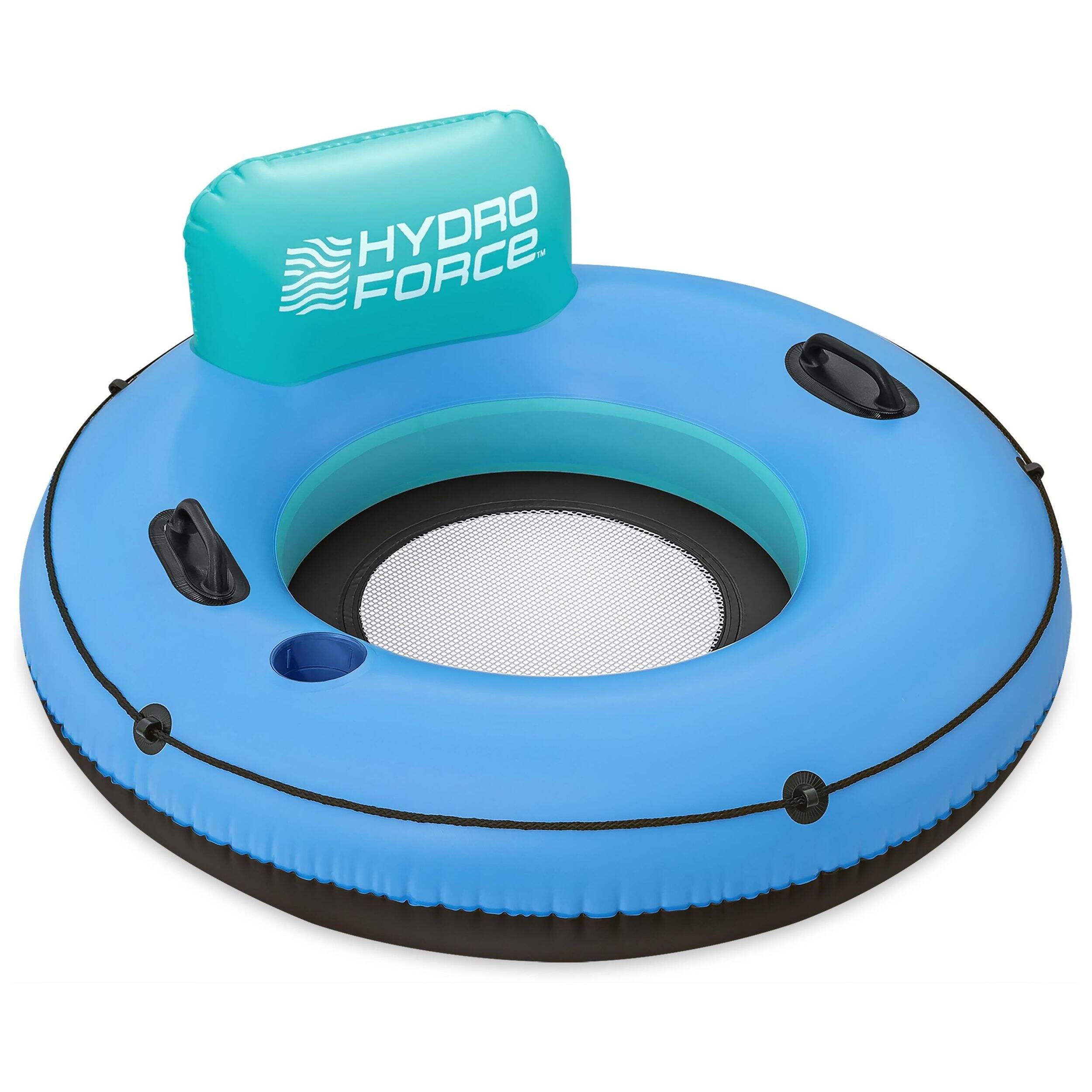H20Go!™ Hydro-Force™ Inflatable Whitecap Rider Pool Tube with Handles, 47-in, Assorted Front_Angled_Right
