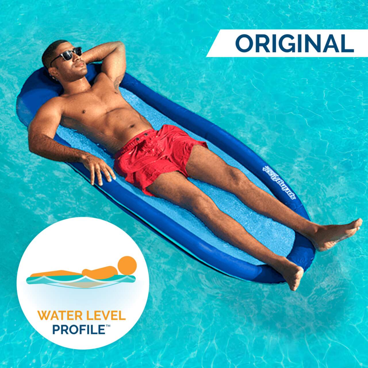 Aqua Inflatable/Foam Fold-and-Go Travel Pool Float/Lounger, Tropical, 71 x  27-in