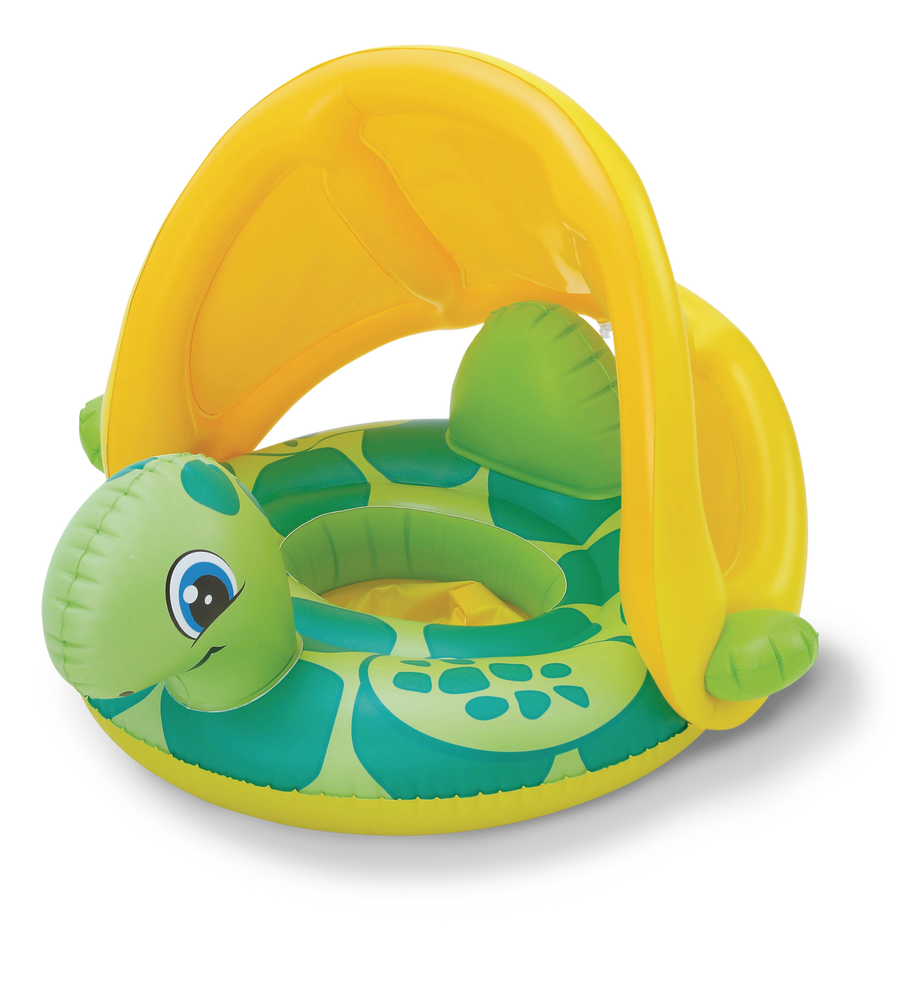 Inflatable UV-Protected Sea Turtle Baby Swim Boat/Spring Float with  Canopy/Sunshade | Canadian Tire